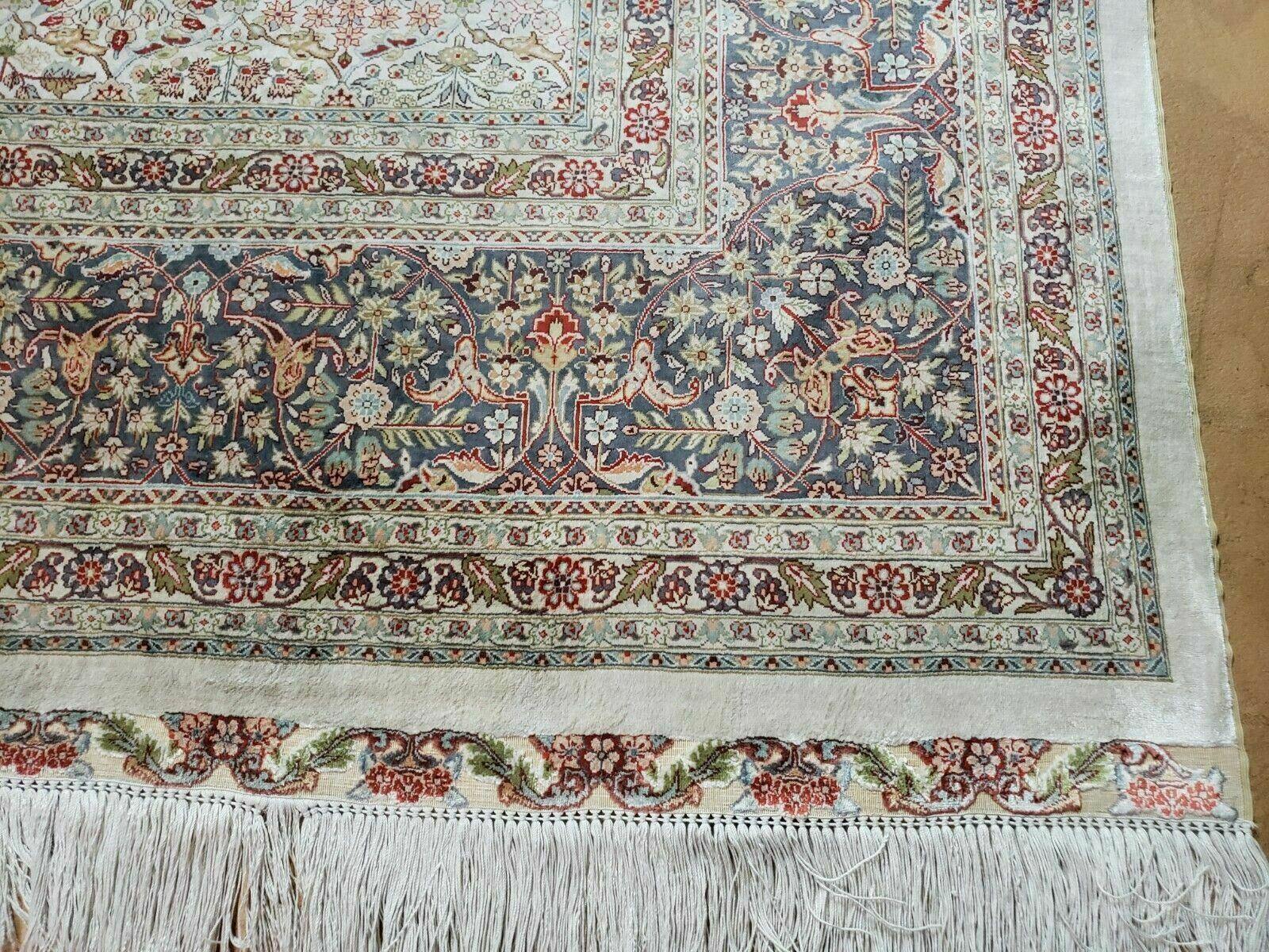 8' X 10' Gorgeous Vintage Handmade Turkish Fine Silk Rug One Of A Kind - Jewel Rugs