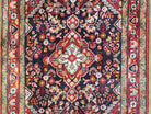 Antique Persian Bijar Medallion Area Rug 3.6 x 5.5, Wool Handmade, Red Floral Carpet - Jewel Rugs