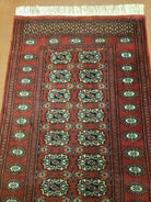 2' 8" X 6' Vintage Handmade Bokhara Turkoman Pakistani Wool Short Runner Rug - Jewel Rugs