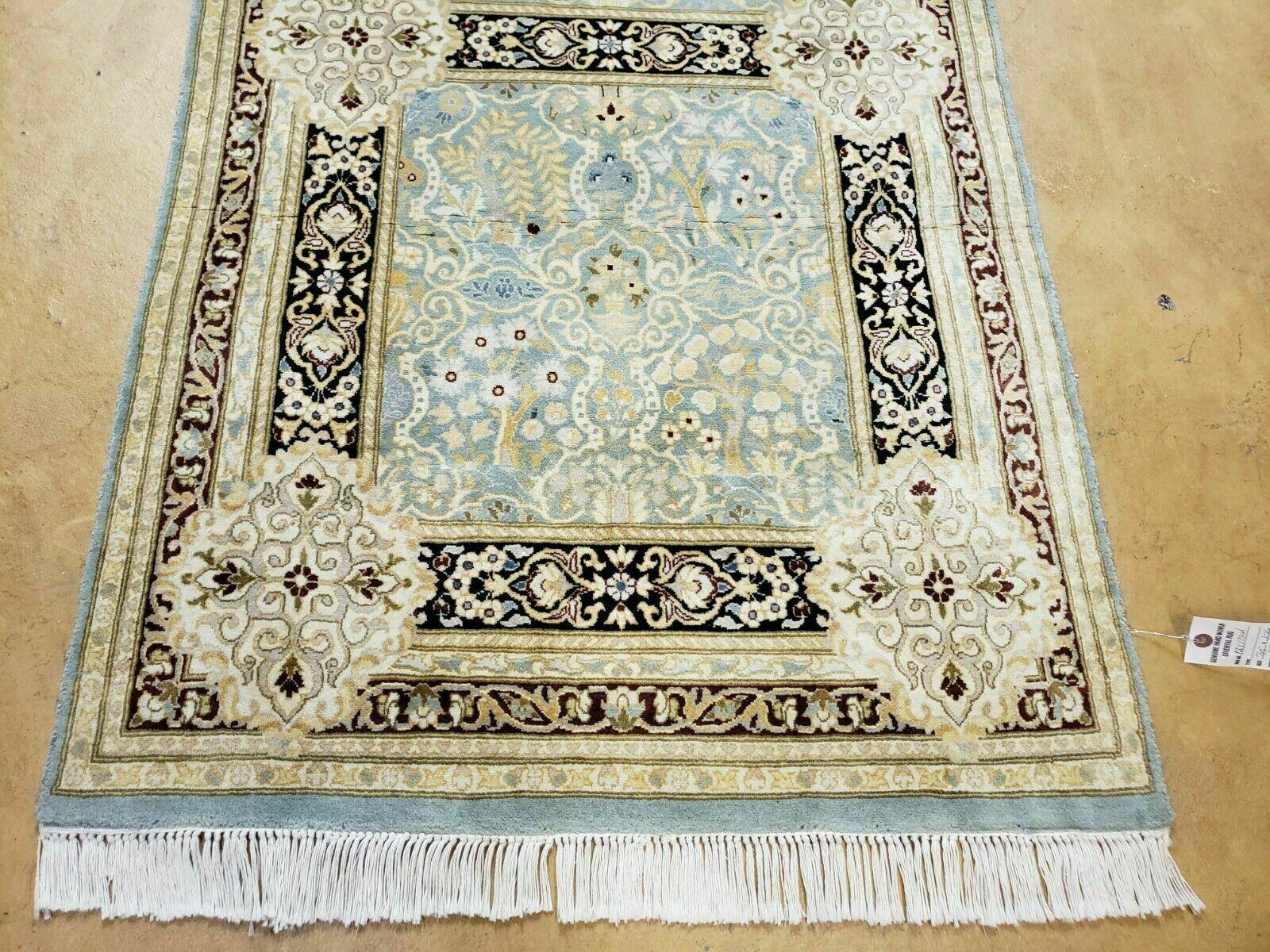 3' X 9' Vintage Handmade Fine Pakistan Paneled Design Wool Rug Runner Nice - Jewel Rugs