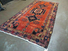 4' 3" X 8' 3" Antique Handmade Turkish Wool Rug # 121 - Jewel Rugs