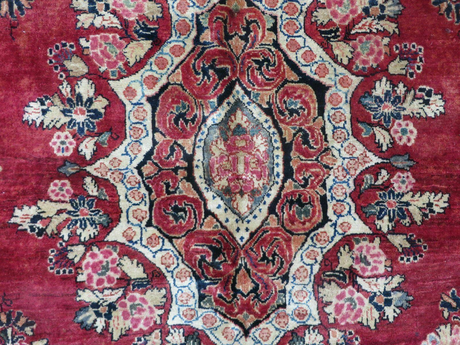 9' X 12' Antique Fine Handmade India Floral Oriental Wool Rug Carpet Red Nice - Jewel Rugs