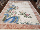 9x12 Handmade Art Deco Wool Chinese Rug 120 Lines Butterflies Flowers 8'8" X 12' - Jewel Rugs