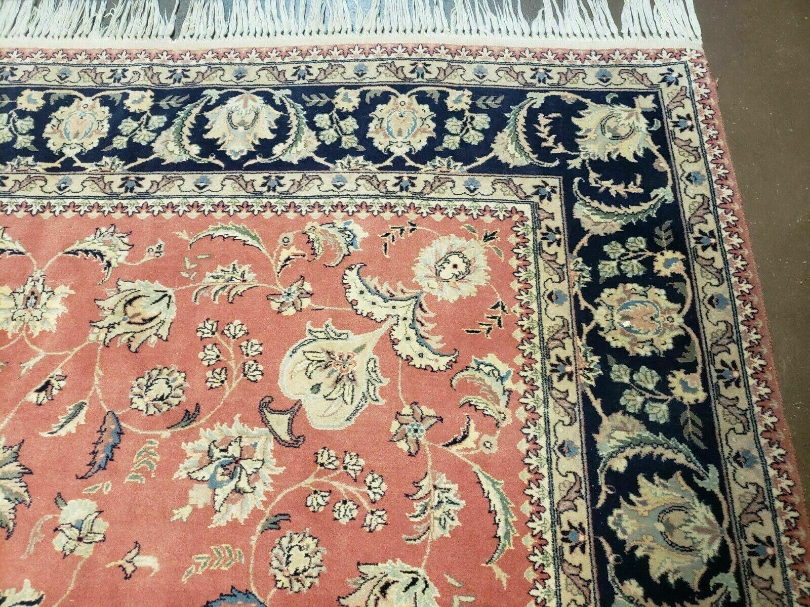 6' X 9' Vintage Fine Oriental Floral Handmade Wool Rug Vegetable Dyes Red Nice - Jewel Rugs