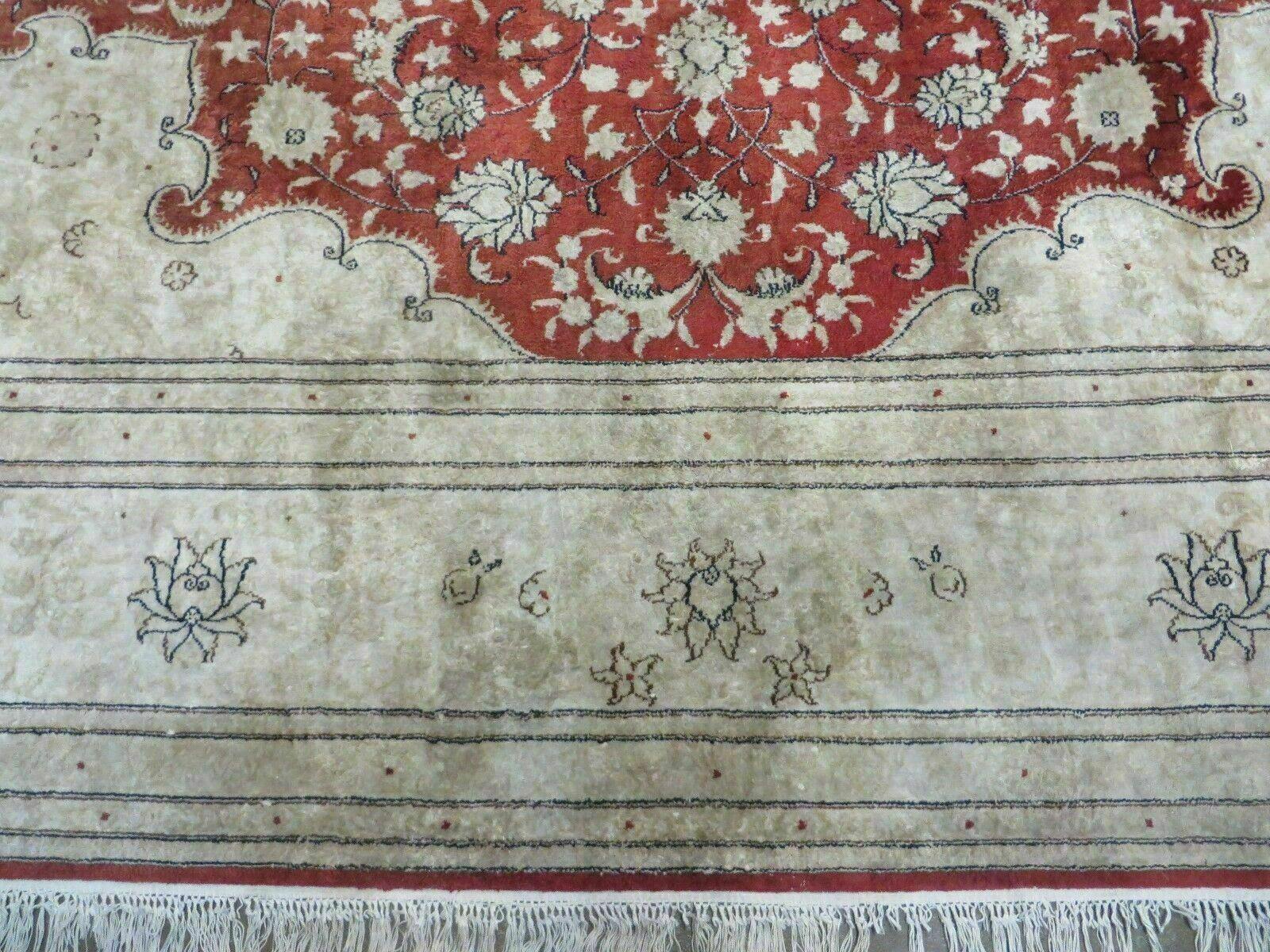 8' X 10' Vintage Handmade Fine Chinese Oriental Silk Rug Hand Knotted Carpet - Jewel Rugs