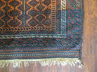 3' X 6.5' Antique Handmade Pakistani Balouch Wool Rug Kilim Borders - Jewel Rugs