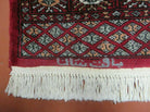 2' 7" X 10' Vintage Handmade Bokhara Turkoman Pakistani Wool Dark Red Runner Oriental Rug - Jewel Rugs