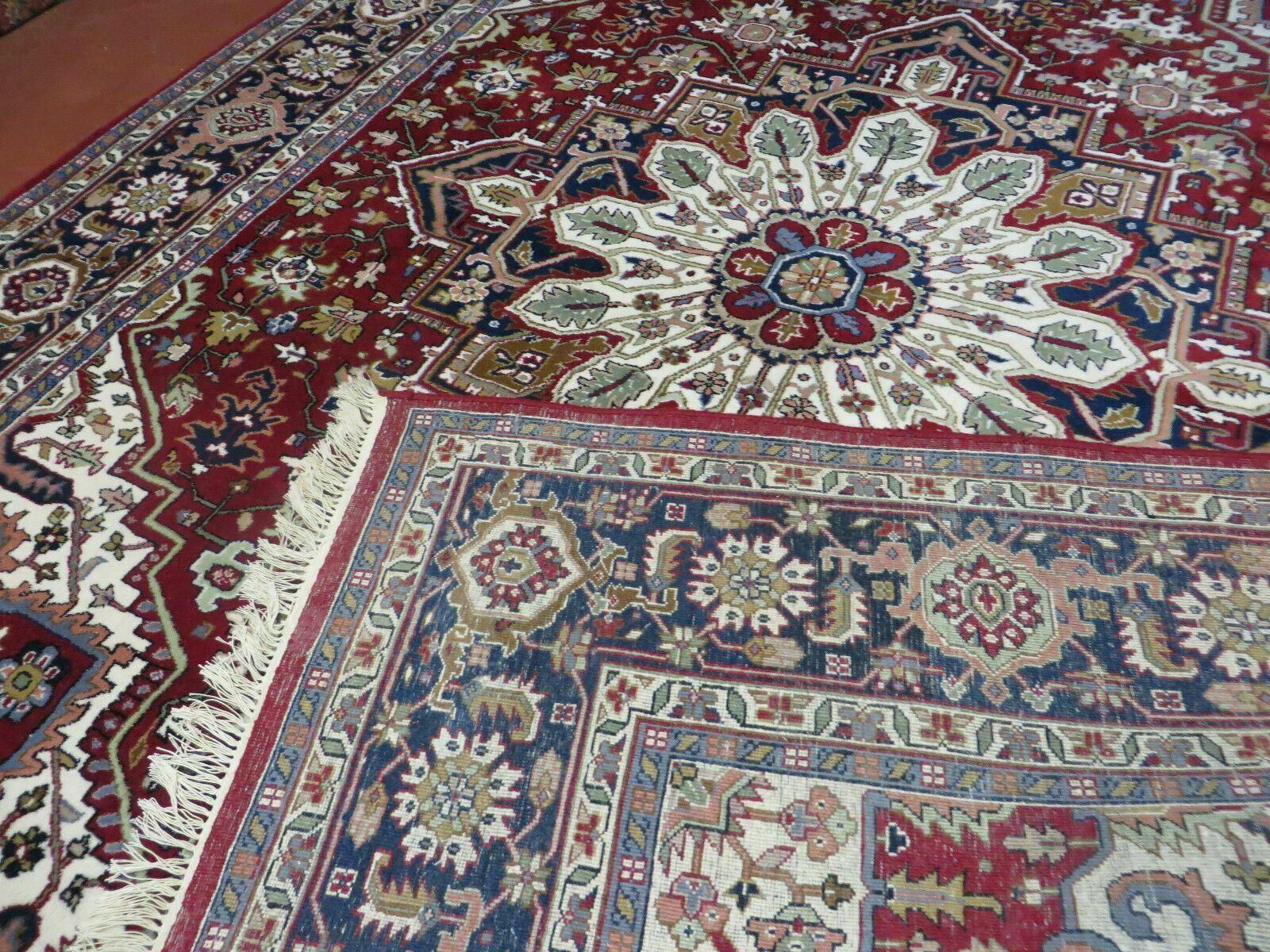 8' X 10' Handmade India Floral Oriental Wool Rug Decorative Hand Knotted Red - Jewel Rugs