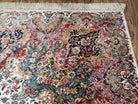 8' 8" X 12' Karastan Made Floral Kirman # 742 Wool Rug American Ivory/Beige Nice - Jewel Rugs