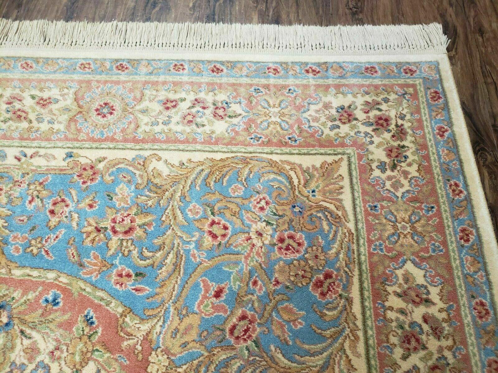 8' 8" X 12' Vintage Karastan Ivory Medallion Kirman #711 American Wool Rug - Jewel Rugs