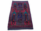 3 X 5 Vintage Handmade Tribal Wool Rug Balouchi Rug Afghan Rug Red Beige Nice - Jewel Rugs