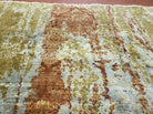 8' X 10' Modern Handmade Tibetan Nepal Wool Rug Decorative Rug Gold Wow - Jewel Rugs