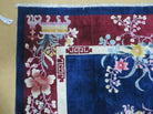 6' X 9' Vintage Handmade Art Deco Chinese Rug Peking Flowers Floral Blue Nice - Jewel Rugs