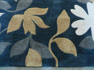 5' X 8' Abstract Modern Contemporary Style Hand Tufted Wool Rug Floral Flowers Nice Black - Jewel Rugs