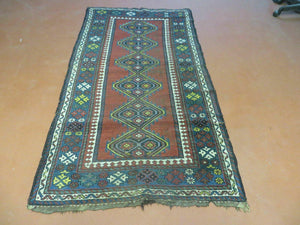 3' X 6' Antique 1920s Handmade Caucasian Karabagh Ganjeh Talesh Wool Rug Nice - Jewel Rugs