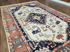 6' X 9' Vintage Handmade India Geometric Oriental Rug Wool Hand Knotted Carpet - Jewel Rugs