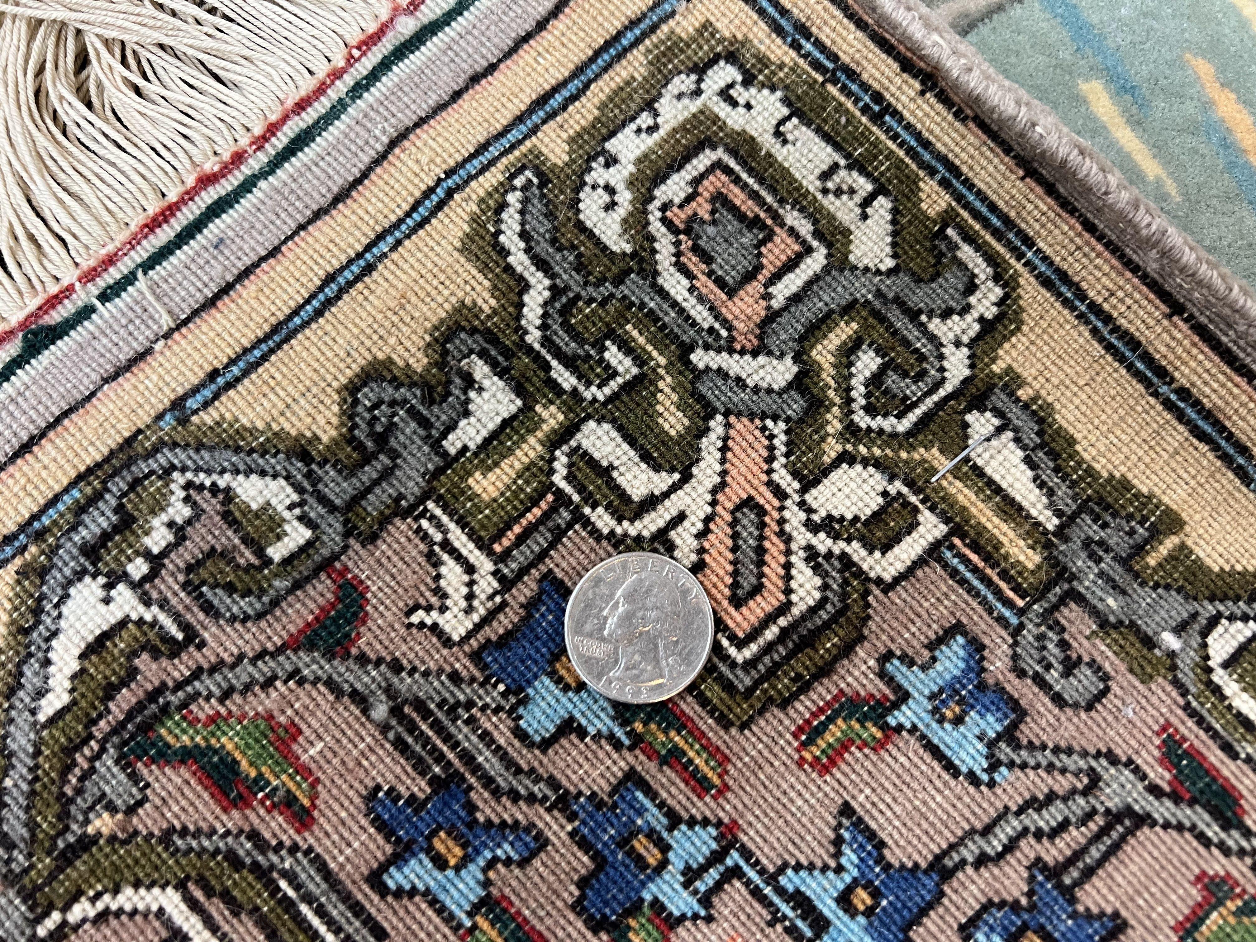 Persian Tabriz Pictorial Rug 4.8 x 3.8, Horizontal Oriental Carpet for Hanging on Wall, Hand Knotted Wool Vintage Fine Carpet, Doctor and Patients - Jewel Rugs