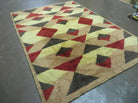 6' X 8' Handmade Tibetan Nepal Chinese Wool Rug Art Deco Contemporary Modern - Jewel Rugs