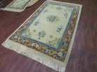 4' X 6' Vintage Handmade Indo Chinese Wool Rug Nice - Jewel Rugs