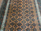 3' X 6.5' Antique Handmade Pakistani Balouch Wool Rug Kilim Borders - Jewel Rugs