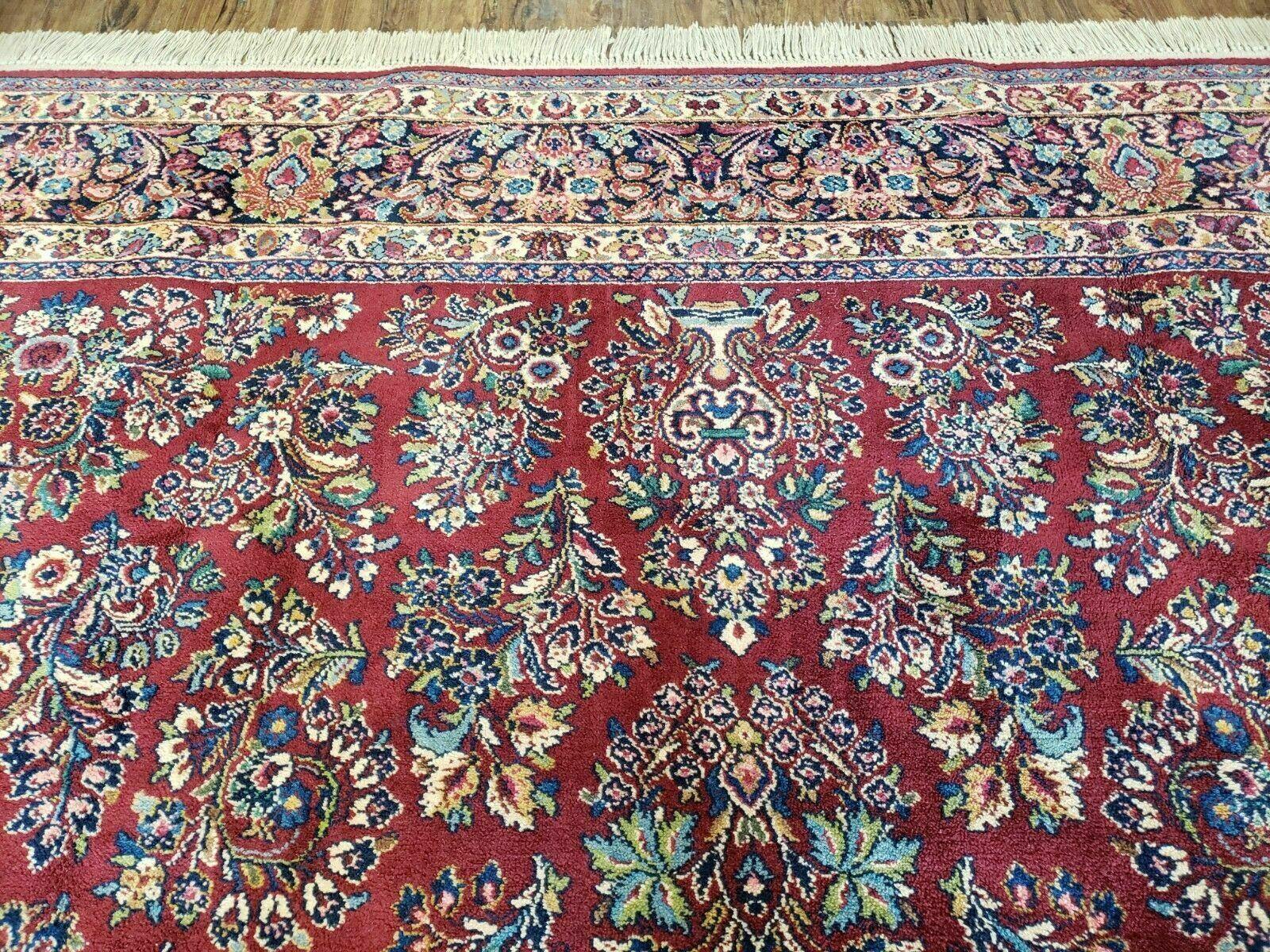 10' X 14' Karastan #700 Red Sarouk # 785 Wool RUG American Made Beauty - Jewel Rugs