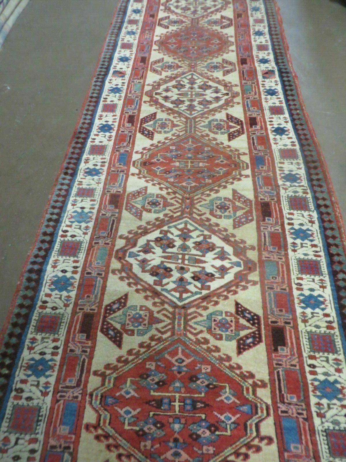 2'11" X 17' Antique Handmade Turkish Wool Oriental Rug Runner Carpet Camel Hair Wow - Jewel Rugs