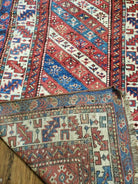 3' 5" X 8' 4" Antique Handmade Caucasian Wool Rug Runner Talesh Tribal Organic - Jewel Rugs