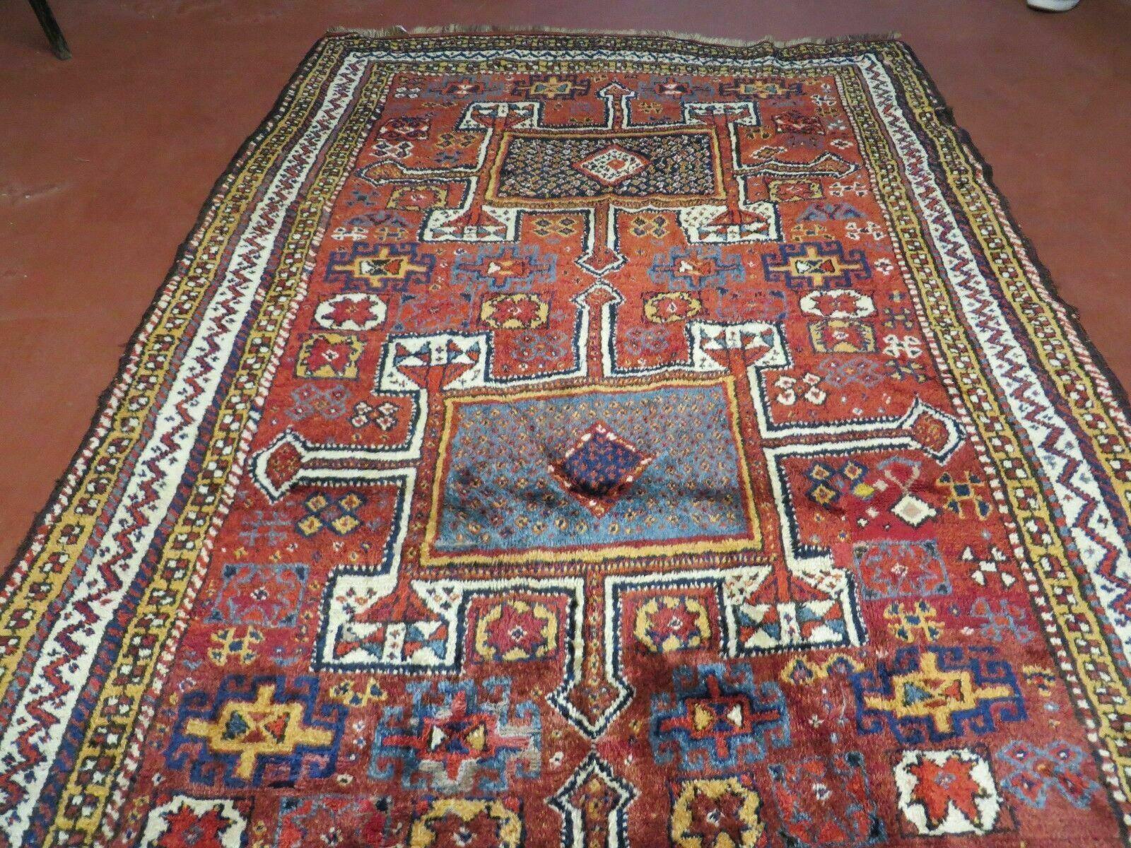 Antique Moroccan Runner Rug 4x9, Wide Runner, Hand Knotted Tribal Oriental Carpet, Hallway Rug, Geometric Medallions, Red, Bohemian Rug Nice - Jewel Rugs