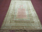 4' X 6' Antique Handmade Turkish Gordis Hereke Silk Rug Mehrab Rare - Jewel Rugs