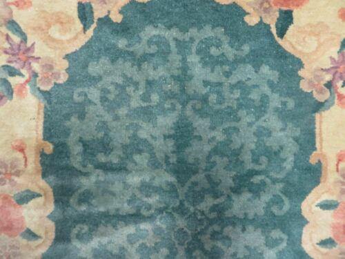 3' X 5' Vintage Handmade Chinese Art Deco Peking Oval Wool Rug Carpet - Jewel Rugs