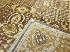 10' X 14' Handmade Pak Peshavar Chobi Agra Wool Carpet Coffee Brown Gold - Jewel Rugs