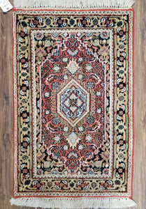 Small Bijar Rug, Indo Persian Rug, 2x3 Persian Rug, Hand Knotted Wool Rug, 2x3 Rug, Accent Rug, Medallion Rug, Oriental Carpet, Vintage - Jewel Rugs