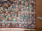 9x11 Antique Red & Sky Blue Turkish Rug Hand-Knotted Vintage Persian Carpet Wool High Quality Authentic Oriental Rug - Jewel Rugs