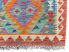 2x3 Kilim Rug 3x2 Colorful Kilim Rug Small Turkish Multicolor Kilim Rug Diamond Zigzag Kilim Rug Bright Playroom Rug New - Jewel Rugs