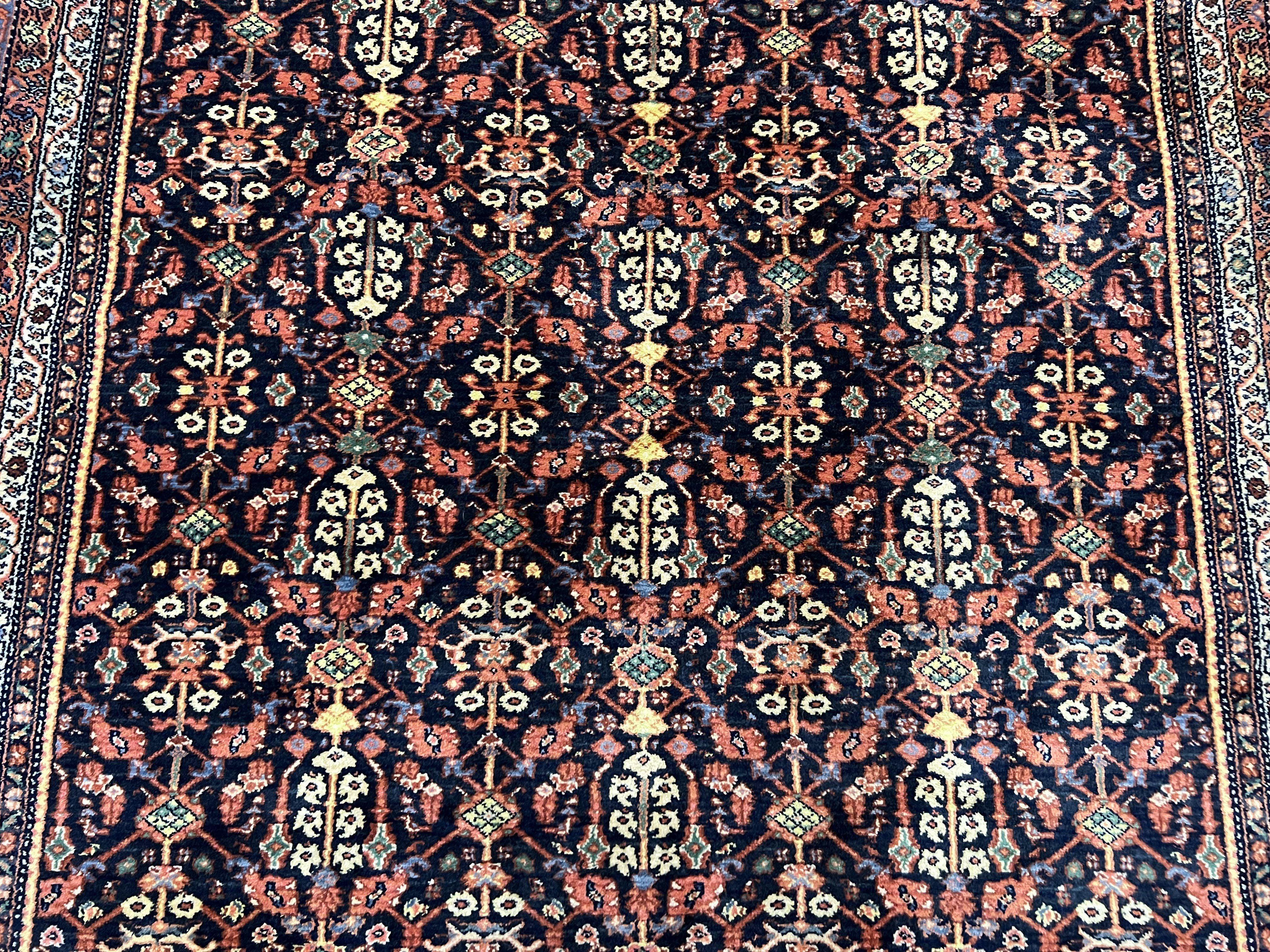 Karastan Rug 8.3 x 11.7 Williamsburg Collection Carters Grove #554, Midnight Blue Red Karastan Carpet, Room Sized Wool Oriental Rug, Allover - Jewel Rugs