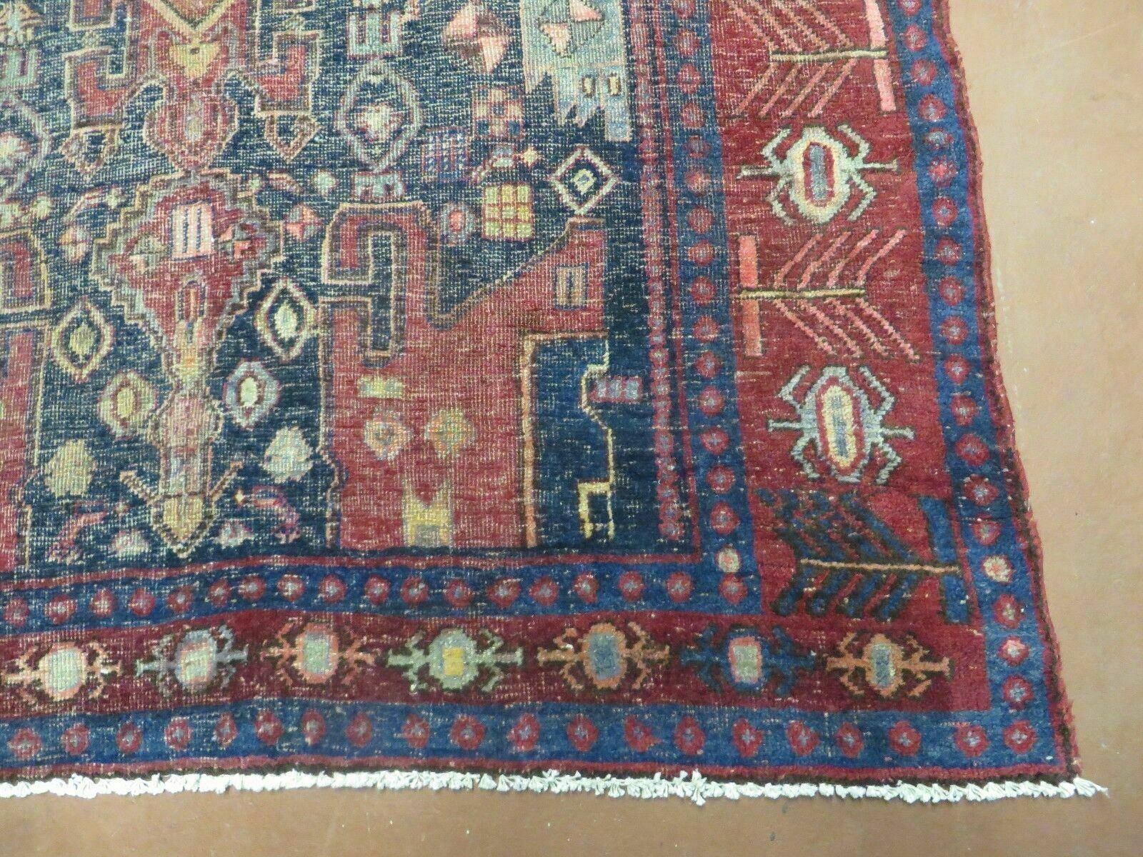 4' X 10' Antique Handmade Turkish Floral Tribal Oriental Wool Rug #627 - Jewel Rugs