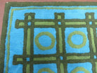 4' X 6' Vintage 1960 English England Rya Shag Ege Rug Mid-Century Modern Blue - Jewel Rugs