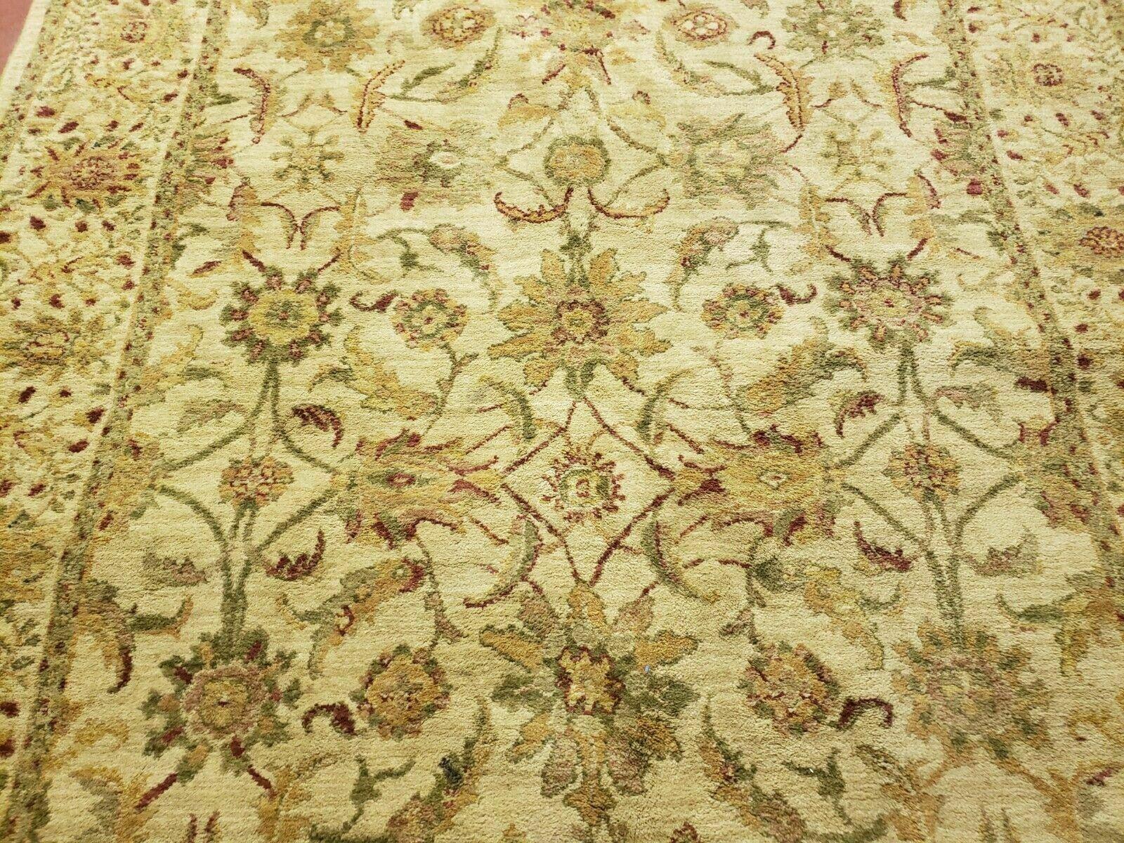 Belgium Power Loomed Rug 5x7, Vintage Oriental Wool Carpet, Beige - Jewel Rugs