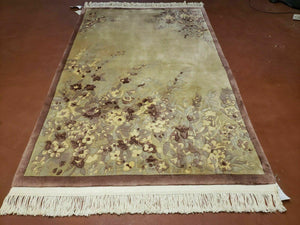 4' X 6' Handmade Art Deco Aubusson Chinese Rug Plush Carving Carpet 90 Lines - Jewel Rugs