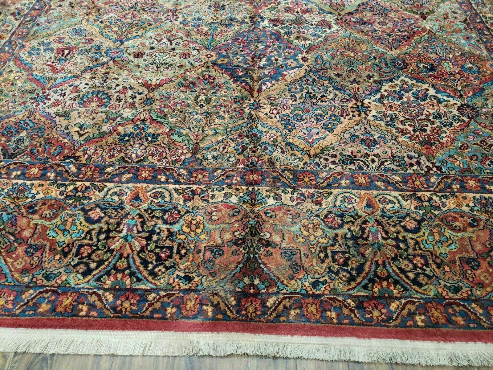 8' 8" X 12' Karastan Multicolor Panel Kirman # 717 Wool Rug American Beauty - Jewel Rugs