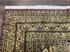 Pak Persian Rug 10x14, Large Vintage Area Rug 10 x 14, Kirman Panel Pakistani Carpet, Wool Hand-Knotted Cream and Maroon Rug Very Fine Weave - Jewel Rugs