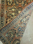 2' X 4' Antique Handmade Sarouk Floral Wool Rug Blue Organic Vegetable Dye Nice - Jewel Rugs