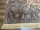 8.8 x 12 Karastan Antique Serapi Rug #744, Original 700 Series Karastan Area Rug, Power-Loomed Wool Carpet, Red Blue Ivory, Heriz Serapi Rug - Jewel Rugs