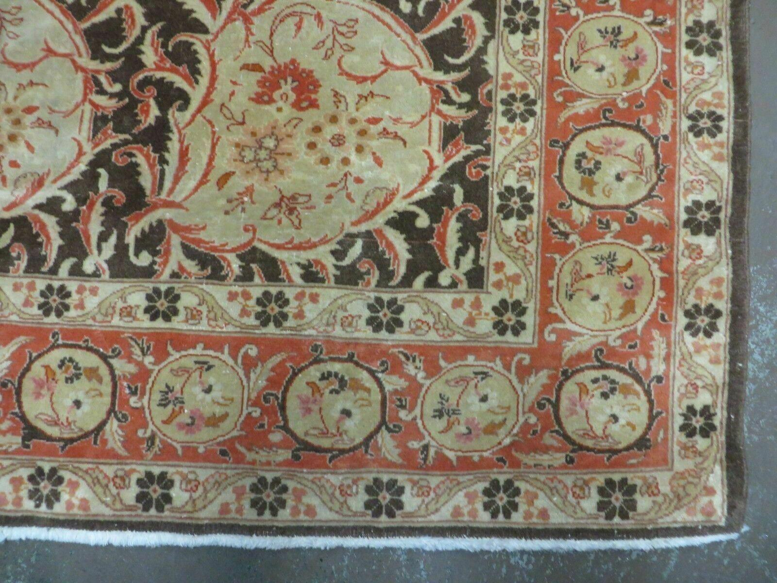 6' X 8' Vintage Handmade Pakistan Floral Oriental Wool Rug Details Organic Nice - Jewel Rugs