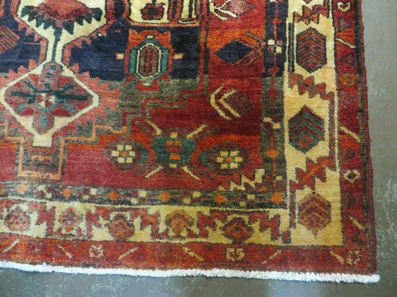 5' X 6' Antique Handmade Turkish Oriental Eagle Design Wool Veg Dyes Red Bold Rug Bohemian Boho Tribal Home Décor - Jewel Rugs