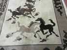 4' X 6' Modern Tibetan Nepal Art Deco Chinese Hand Knotted Wool Rug Horses Nice - Jewel Rugs