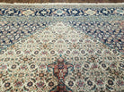 12' X 17' Antique Authentic Finely Woven Handmade Persian Tabriz Wool Rug Beige Blue - Jewel Rugs