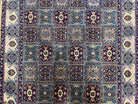 Indo Persian Silk Rug 4x6, Panel Design, Small Flowers, Hand Knotted, Fine Weave, Oriental Carpet 4 x 6, Vintage Area Rug, Beautiful Rug - Jewel Rugs