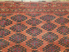 Antique Turkoman Rug 3'4" x 5', Collecticble Yamud Oriental Rug, Seat Pillow Cushion Cover, Tribal Mat, Wool Red Hand-Knotted Mafresh Carpet - Jewel Rugs