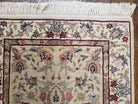 2x3 Handmade Floral Chinese Wool Rug Veg Dyes Organic Beige - Jewel Rugs